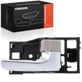 A-Premium Front or Rear Right Passenger Side Interior Door Handle Compatible with Toyota Avalon 2000 2001 2002 2003 2004, Chrome Lever and Brown Knob, Replace# 69205AC010A0