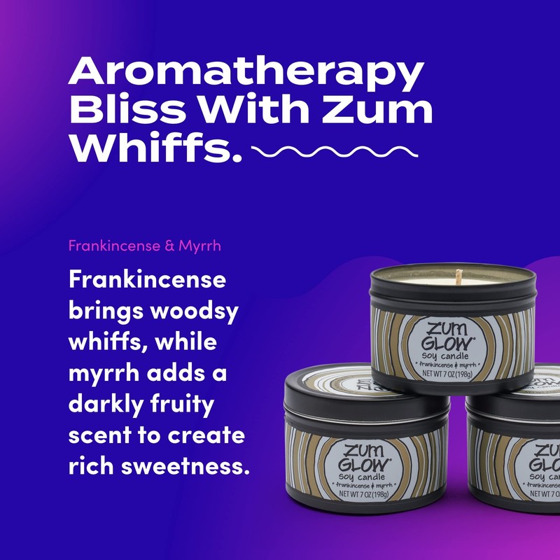Zum Glow Soy Candle - Frankincense and Myrrh - 7