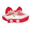 Watamote Turkey Cat Polka Dot Cat Ribbon Color , Red