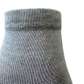 Paquete de 6 calcetines ultra delgados y transpirables para hombre de malla de verano de algodón, 3 pares azul marino + 3 pares gris L, M