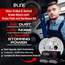 R1 Concepts Rear Brakes and Rotors| Hardware Included| Rear Off-Road/Tow Brake Pads and Rotors Kit| Fits 2010-2023 Lexus GX460; 2010-2024 Toyota 4Runner; 2010-2014 Toyota FJ