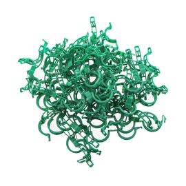Guifeng 100PCS Green Plastic Plant Clips Vine Vegetable Fixing Clips Diameter 25mm/1inch Climbing Along Plant Lattice Clips Pumpkin Vine Support Clips Tomato Trellis Clips Peony Cage Plant Clips