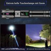 Jayxinli Taschenlampe 500000 Lumen, Aufladbar, Extrem Hell, Starke, Zoombar, 5