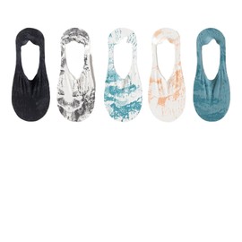 svlftecon Unisex No Show Socks Low Cut Invisible Liner Socks for Summer Ice Silk Series 31, (Ice Silk Mesh/Anti-roof Break) Black 1/Grey 1/Green 1/Orange 1/Dark Green 1, Medium