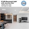 meccein 12-Pack 6 Inch LED Recessed Lights 6500K Daylight Ultra-Thin