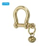 PATIKIL D-Ring Shackles, 2Pcs 3/8 Inch Inside Width Solid Brass