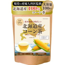 (Supervised by an active obstetrician and gynecologist) Hokkaido Corn Tea Corn Tea Bag (0.1 oz (4 g) x 100 Packets x 100% Made in Japan (Caffeine Free x Calorie Free x Cold Brewing Available)