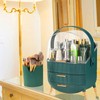 ZOLKIEO Makeup Storage Organizer+Makeup Brush Holder，Clear Cover Cosmetic Display Case