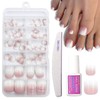 120pcs False Toe Nails with Glue - Ombre False Toenails