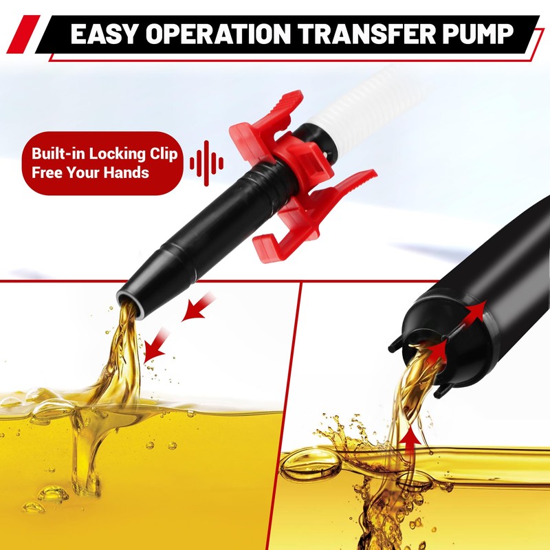 PUMPTOR Fuel Transfer Pump Battery Powered - Portable Pump With