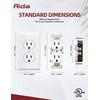 AIDA Outlet White Duplex Receptacle with Wall Plate, Electrical Outlet