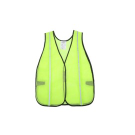 SIFE Chaleco de seguridad reflectante de alta visibilidad con tiras reflectantes de 1 pulgada, hecho de tela de malla transpirable y amarillo neón, tamaño universal, paquete de 10