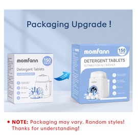 MOMFANN Professional Deep Cleaning Detergent Tablets for All Baby Bottle Washers, Washer Tablets for Bottle Washer and Sterilizer and Dryer, Easy to Use (150Pcs)