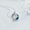 Moon Star Necklaces Gifts for Women, 925 Sterling Silver Crescent