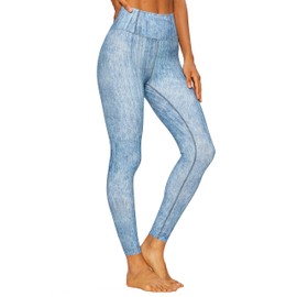 PDLeat - Leggings de cintura alta para mujer con bolsillos, suaves y elásticos, ideales para entrenamiento y uso casual., azul (Cambridge Blue), S