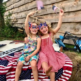 Gushijieju 4th of July Party Accessories American Flag Paper Sunglasses, USA Glasses Forth of July Decorations Photobooth Props for Patriotic Party in the USA Favors Decorations 8Pcs