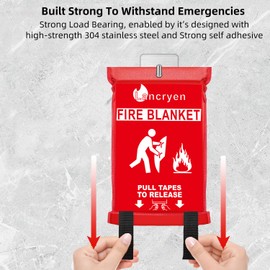 Lancryen Adhesive Wall Hooks for Emergency Fire Blankets, Waterproof Stainless Steel Hooks Heavy Duty Adhesive Towel Holder Door Hanger Towel Hook for Bathroom,Home,Kitchen,Bedroom,Hotel,Pool,Coats