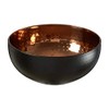 Premier Housewares Mixology Hammered Bowl Ornament, Stainless Steel, Copper/Black -