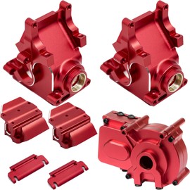 Front Rear Gearbox Housing Center Gearbox Set for 1/8 1/7 ARRMA Kraton, Senton, Typhon, Talion, Mojave, Infraction, Limitless - Aluminum Alloy Construction, Improved Heat Dissipation