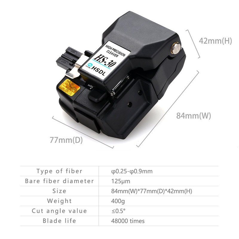 High Precision HS-30 Optic Fiber Cleaver Fiber Optics Cutter Cutting