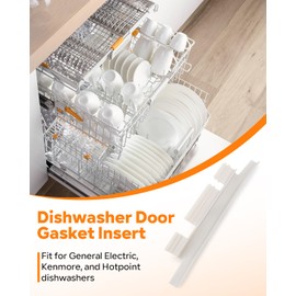 ULXIOM 2Pcs WD8X10015 Dishwasher Door Gasket Fit for General Electric Ken-more Hotpoint Dishwashers, Replace WD8X231 AP2038876 EA258653 820918 AH258653