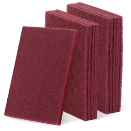 Shawya Maroon Scuff Pad 10 PCS 6" X 9" 320 Grit Scuff Pads Scouring,Sanding,Paint Primer Prep Adhesion Multipurpose Tear Resistant General Purpose Wet and Dry Abrasive Pads
