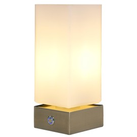 L-Juicwe Touch Modern Glass Small Table Lamp 4x4x10 Inch Suitable for Bedroom Living Room Nightstand Dresser Dining Room Offices