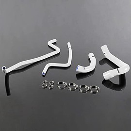 G-PLUS Silicone Radiator Hose Kit Compatible with 1997-2001 Jeep Wrangler Tj 4.0l White