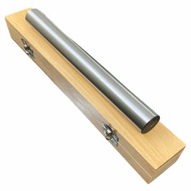 BLUEFOX Lathe Alignment Test Bar 272mm (10-3/4") Parallel Shank Mandrel Wooden Box | ‎Diameter 30mm | Accuracy within 2 Micron | Hardened And Ground