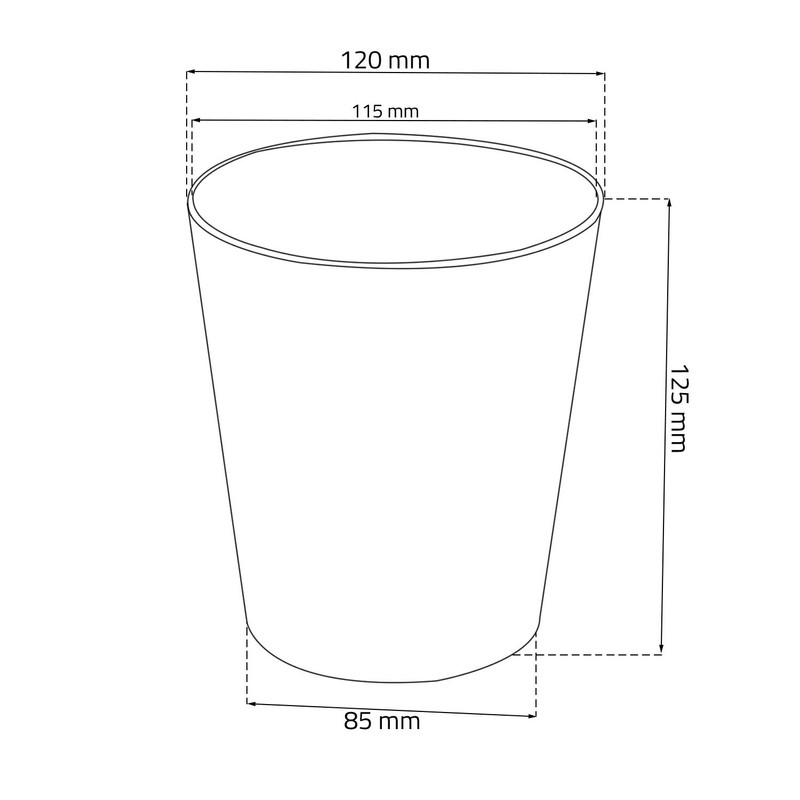 Prosper Plast dnat120–488u 12 x 12,2 cm Nature Blumentopf –