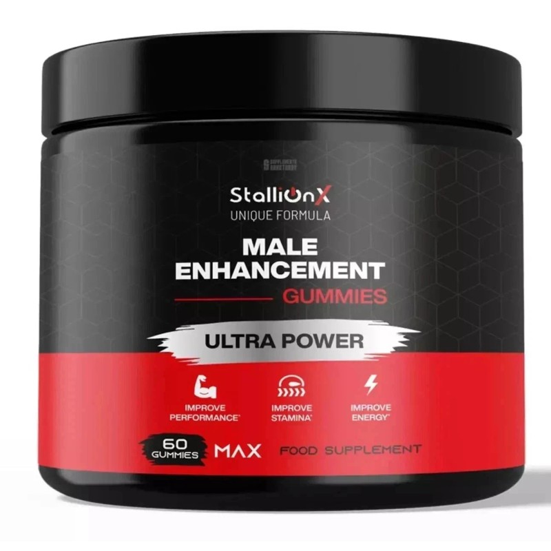 Stallion X, 60 gomitas, admite rendimiento, porción máxima, aumenta la
