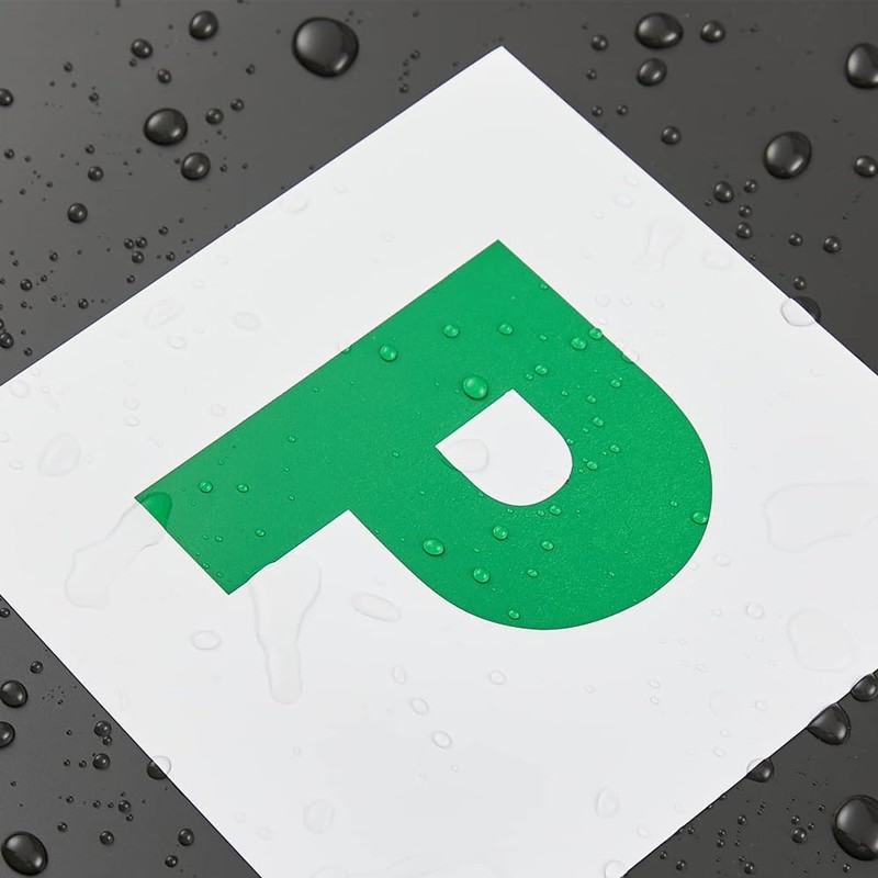Sarini Fully Magnetic P Plates 2 Pack Green Probationary P
