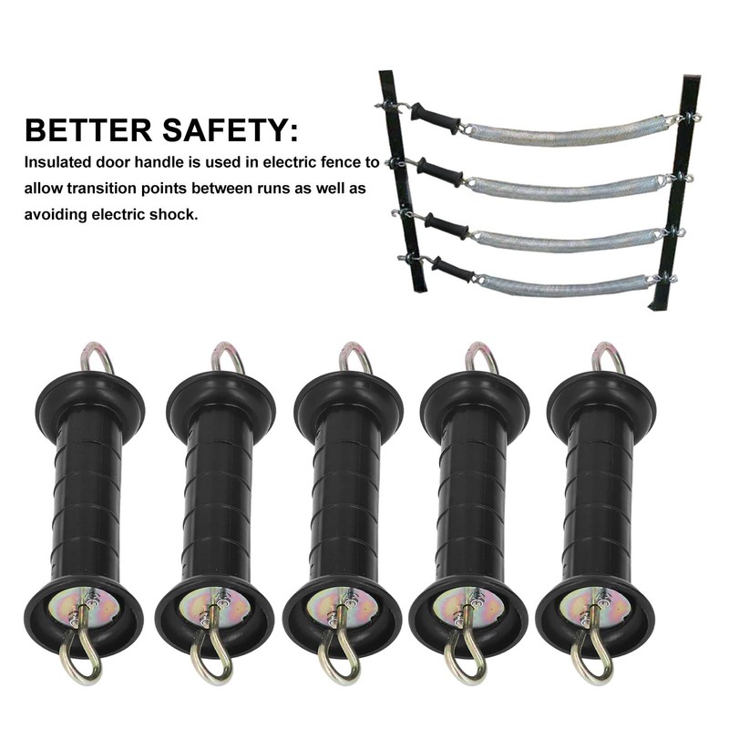 DAUERHAFT Electric Fence Handles, Fence Gate Grip Handles 5 Pack