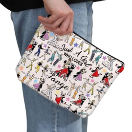 G2TUP Tango Lover Gift Who Loves Tango Makeup Bag Tango Fan Cosmetic Bag Tango Dancer Zipper Pouch Bag (Who Loves Tango MB)