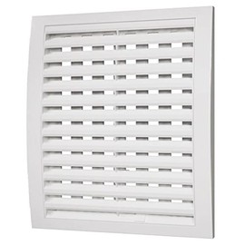 Prostko White Air Vent Grille - 250mm x 250mm / 10'' x 10'' inch - with Adjustable Shutter - Ventilation Cover Grid.