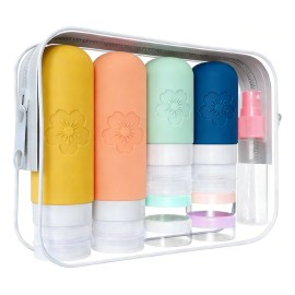 22kit De Botellas Viaje Portátiles Contenedores Silicona Colorido