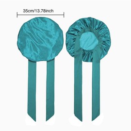 Double Layer Satin Bonnet, Soft and Breathable Hair Care Bonnet, Adjustable Night Sleeping Cap, Heatless Styling Tool for Women:_Double layer khaki_one-size