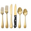 KOOMADE Silverware Sets with Steak Knife - 24 PC Stainless
