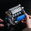 UNCLE BRICK V8 Engine Model Kit That Runs, Motorized Engine
