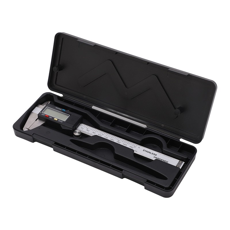 Digital Display Caliper Stainless Steel LCD Electronic Measuring Ruler with
