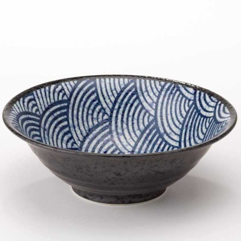 Mino W20243 Seigaiwa Edo Komon Flat Bowl
