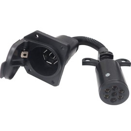 CARROFIX Adaptador de cableado de 7 pines redondo a 7 vías RV Blade Trailer