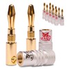NAUC Banana Plugs for Speaker Cable - Set of 12