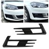 Glossy Black Front Fog Lamp Eyebrow Eyelid Cover Trim Replacement