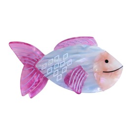 Novelty Fish Hair Clip,Acetate Hair Clip,Small Claw Clip for Women,Purple, 1 Count (Pack of 1)