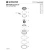 Kingston Brass BSFT4135 Watercourse 4-1/4" Round Brass Shower Base Drain,
