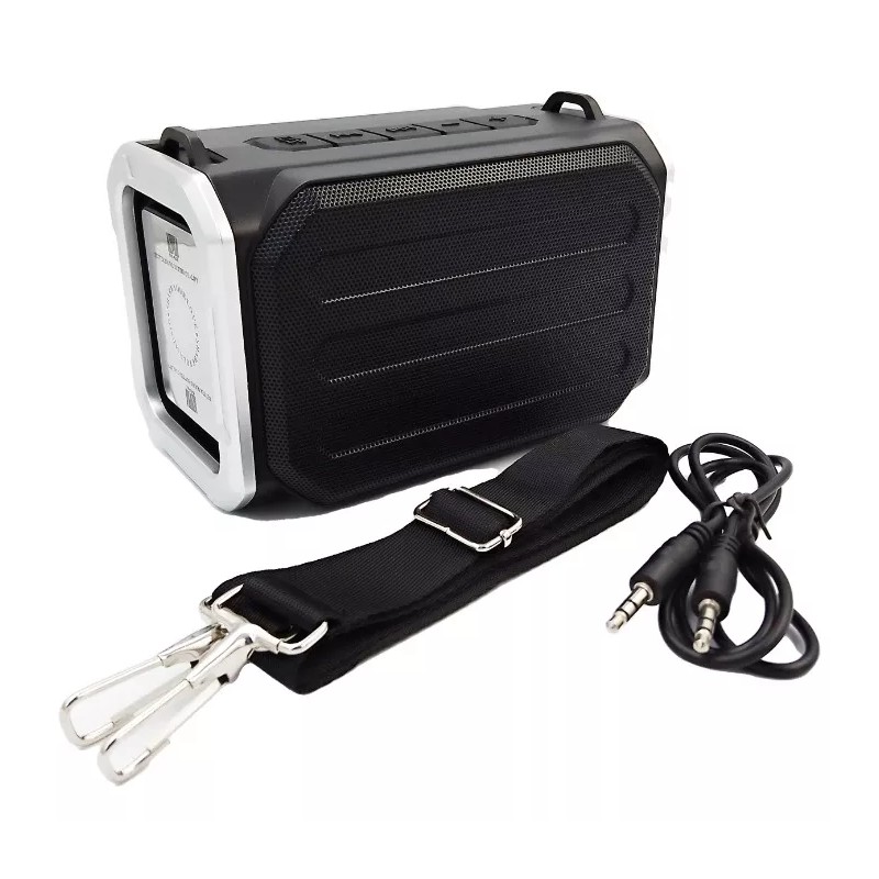 Maíz Bocina Bluetooth Radio Fm Recargable Inalambrica Portatil Color Negro