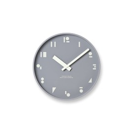 Remnos SYO21-04 GY Lemnos Lemnos Lemnos Wall Clock, Analog Quartz Watch, Gray, Diameter 7.9 inches (20 cm), Thickness 1.6 inches (4 cm)