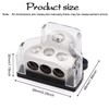 2Pcs TuoLauthon 3 Way Power Distribution Block 1x 0 Gauge