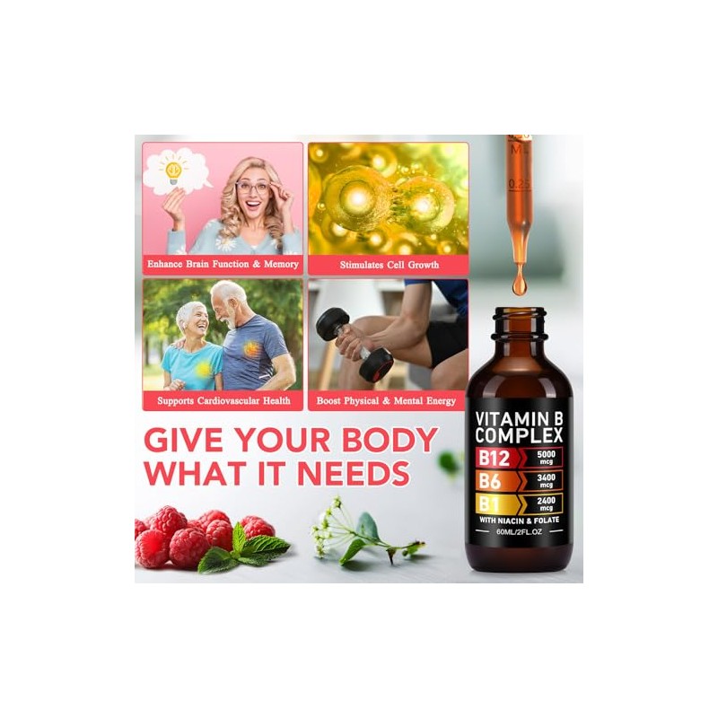 Liquid Vitamin B Complex Drops – Methylcobalamin B12 & B6